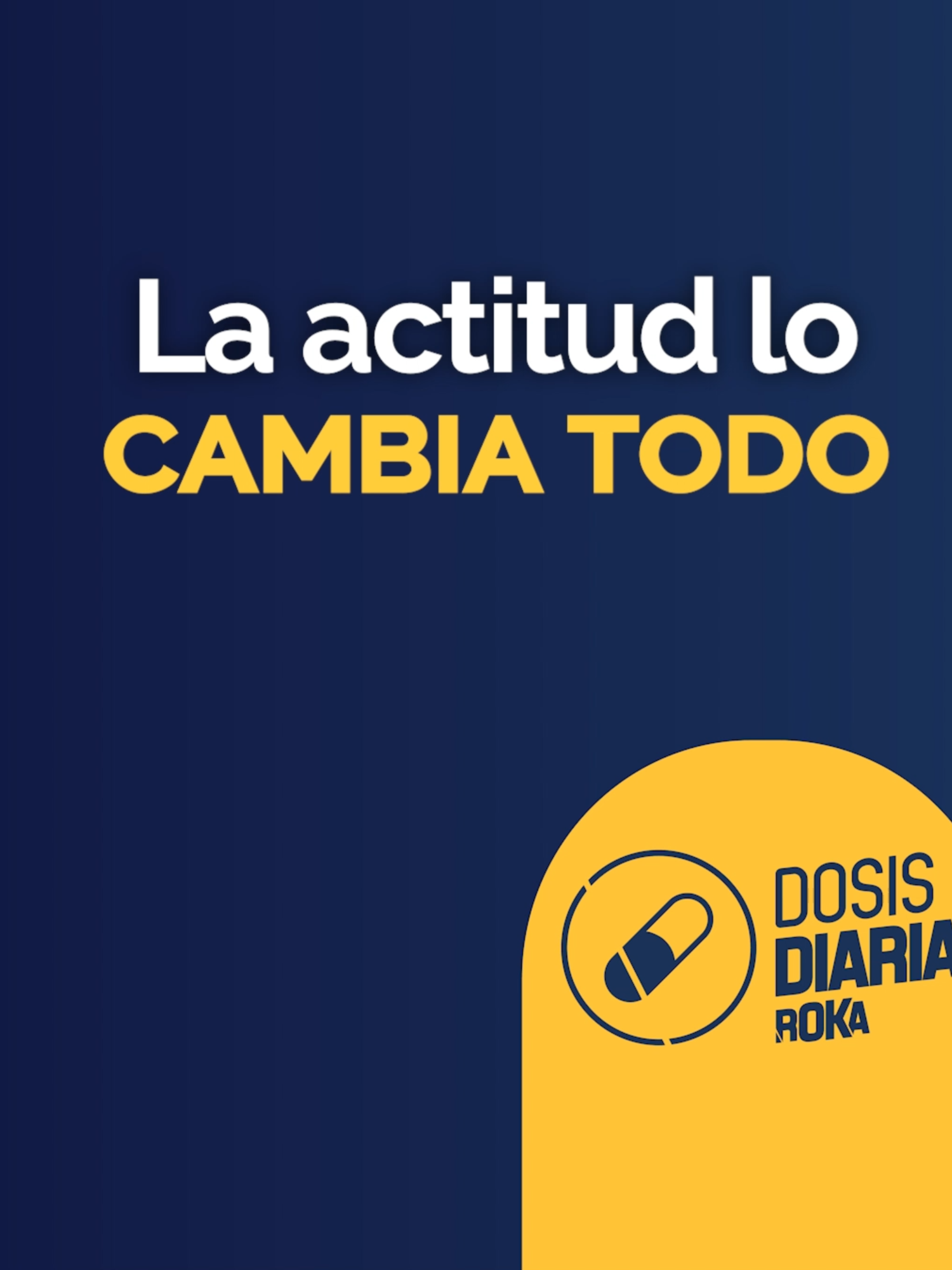 Elije tener la mejor actitud frente a cada problema de la vida. #williamaranaladosisdiaria #rokastereo