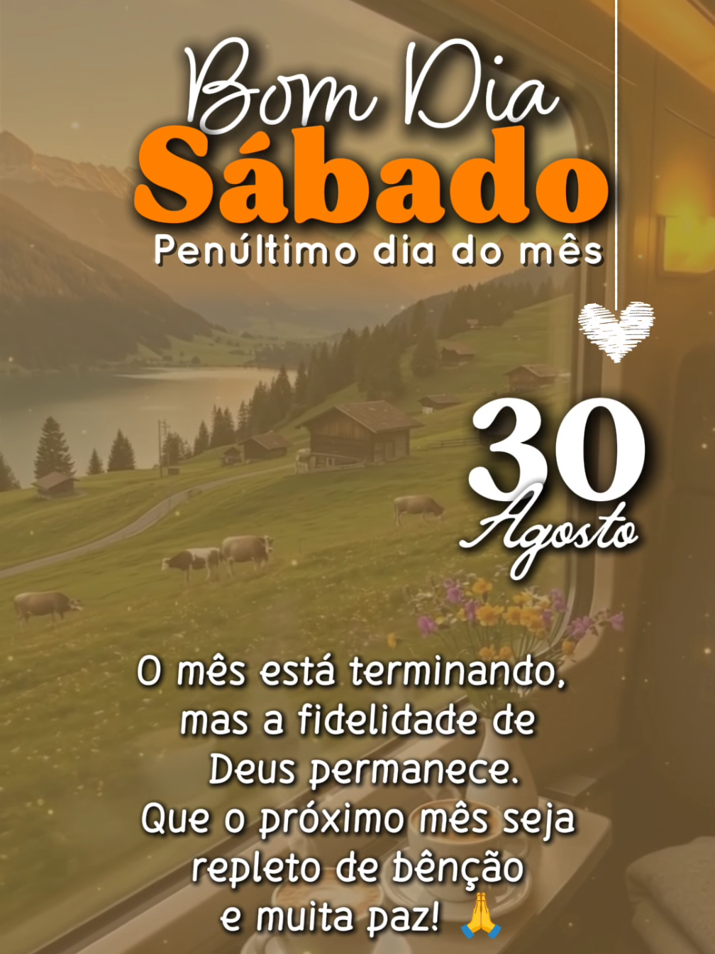 Bom dia sábado 30 de Agosto  SIGA, CURTA, COMPARTILHE ✨  Que Deus abençoe nosso dia 🙏🏻 #bomdia #deus_no_controle #frasesmotivadoras #reflexao #reflexaododia #gratidao #deus #fé #mensagem #statuswhatsapp #sabado #30deagosto  #CapCut 