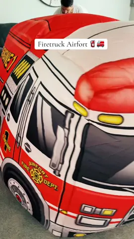 You guysssss how cool is this?!🚒🧯🧑‍🚒 This would make the COOLEST bday or Christmas present!!🎁 #airfort #tent #indoorplay #imaginaryplay #playtent 