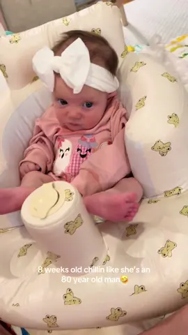 Surprised she’s not asking me where the remote is and to turn up the TV #babyhumor #baby #fyp #funnybaby #babyfever 