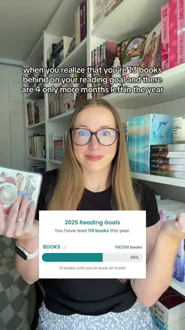 where are you at on your reading goal??👀 #BookTok #readinggoal #bookish #romancebooks #booktoker
