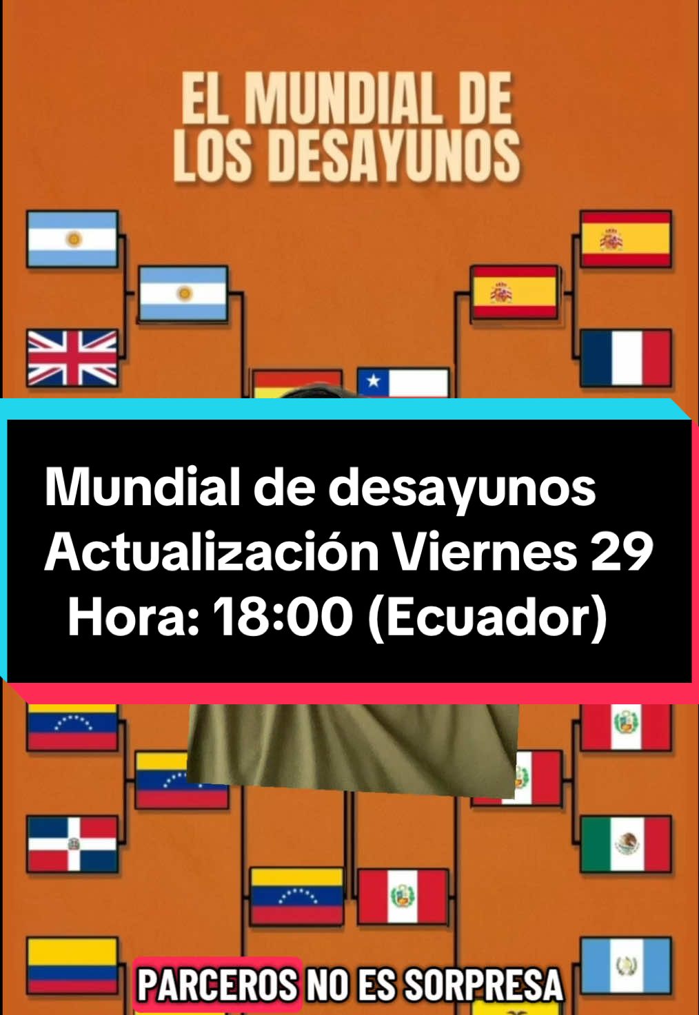 Actualización de El Mundial de Desayunos de @Ibai / Viernes 29 de agosto / 18:00 hora de Ecuador. #mundialdedesayunos #ecuador #chile #perú #venezuela 