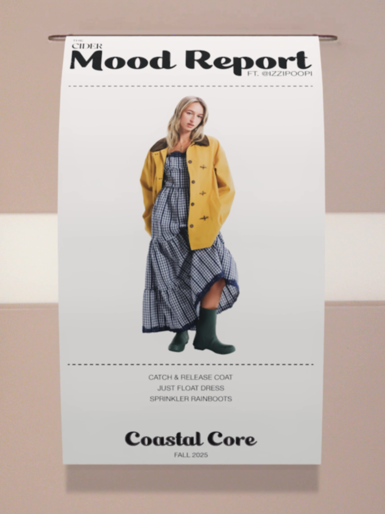 turns out, everything looks good with a rainboot ☔ shop your coastal longing now at #shopcider #CiderMoodReport @izzipoopi