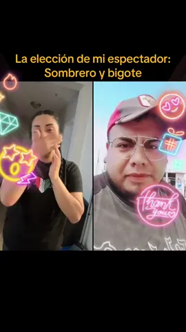 Este es el Regalo más popular de mi LIVE. He visto a muchos espectadores enviarlo en mi LIVE.@anyi😍😍💜chaparrita🌺 #tiktoklive #livehighlights #livegift #hatandmustache #sombreroybigote 