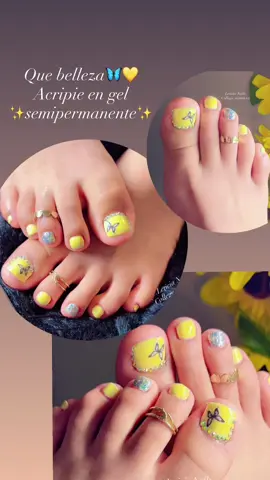 Belleza Acripie en gel semipermanente 🦋💛🥰