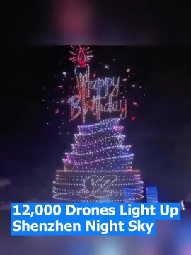 12,000 drones lit up the skies of Shenzhen 🌃✨, celebrating 45 years of China's first Special Economic Zone. 🎉🚁#Shenzhen #DroneShow #China