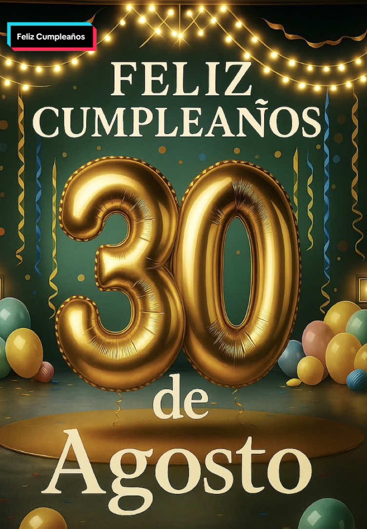 #cumpleaños ✨ ¡Hoy, 30 de agosto, celebramos un cumpleaños lleno de magia y grandeza! ✨ Las imágenes de este video son un verdadero espectáculo: fuegos artificiales iluminando la noche, una figura humana contemplando el universo, un pastel azul y blanco con el signo de Virgo y una representación realista de este increíble zodiaco. 🌌♍ Brilla un elegante pastel dorado y blanco con confeti cayendo desde lo alto, una paloma volando al atardecer simbolizando paz y esperanza, y una flor que florece mágicamente recordando el renacer y la belleza de la vida. 🌹🕊️ También verás un cupcake arcoíris con un mensaje especial, una tarjeta de cumpleaños con palabras únicas, un pastel de fuegos artificiales con topper de “30 Agosto”, una nota roja de cumpleaños, copas de champaña brillando con glitter y un pastel profesionalmente decorado con topper 30, que trae consigo un mensaje lleno de amor y alegría. 🎂🍾🎉 💖 Este video es un regalo para ti que cumples años hoy, recordándote lo especial que eres y la luz que compartes con el mundo. 📌 No olvides darle like❤️, comentar y compartir para celebrar juntos y atraer más energía positiva a tu vida. 🌟 #felizcumpleaños #parati 