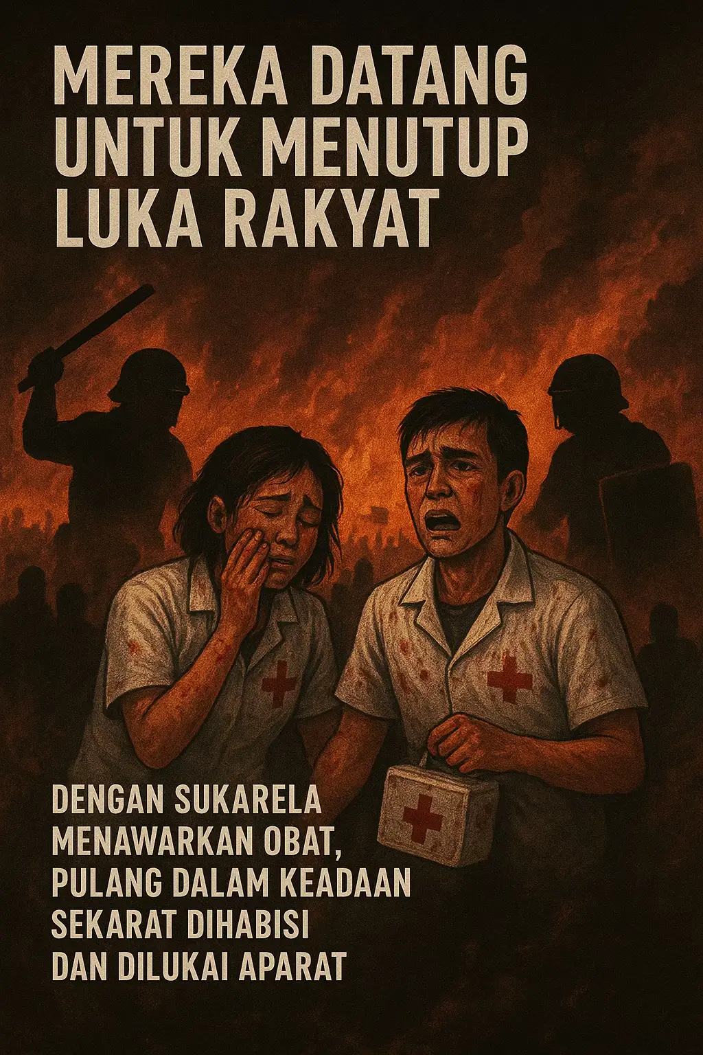 live demo solo,relawan medis di solo disikat juga  #demosolo #korbanpolisi #fyp #demodpr #demosoloricuh 