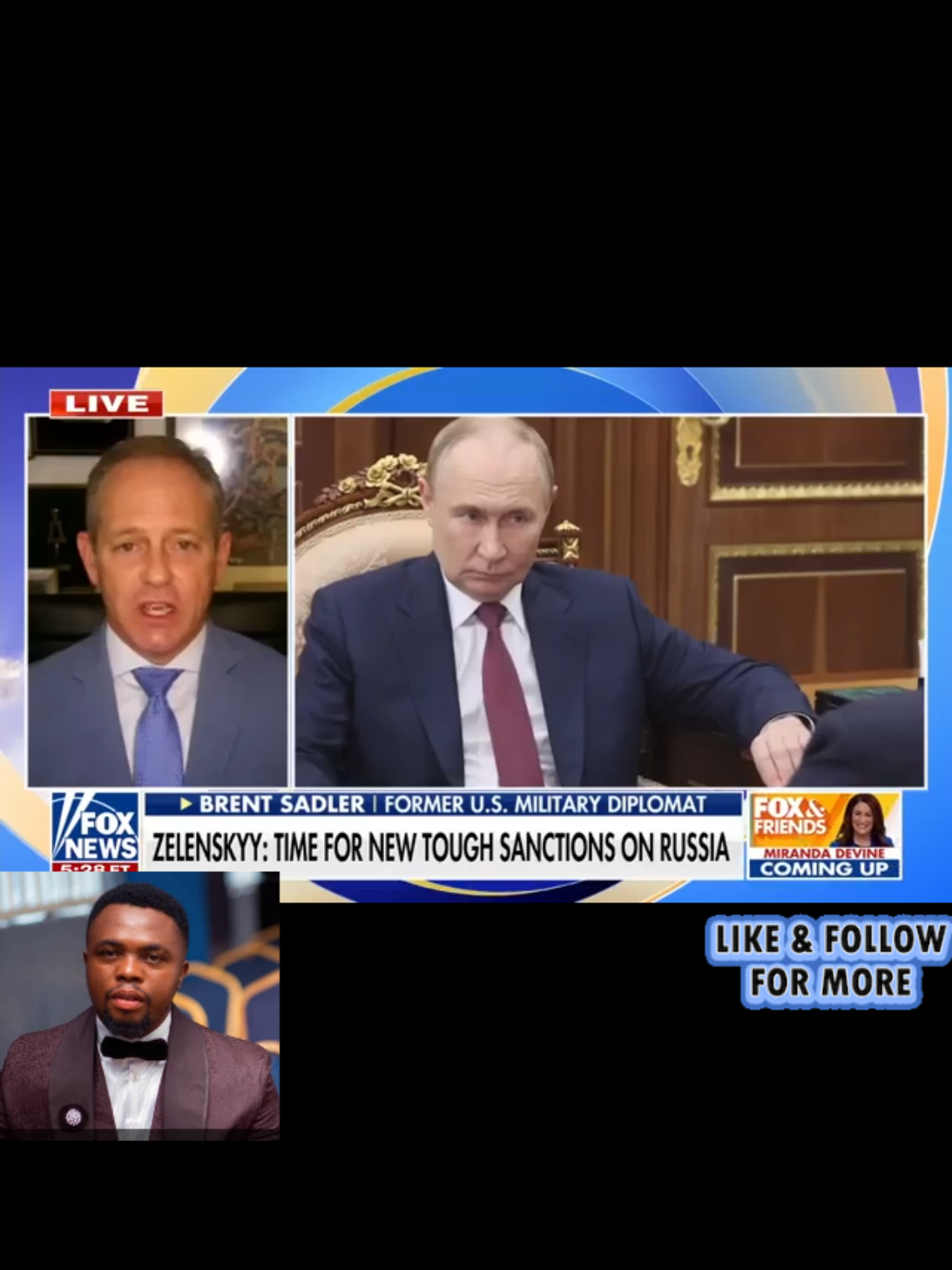 How US can push Putin to end Ukraine war???  #fox ​ #foxnews ​ #media ​ #breakingnews ​ #us ​ #usa ​ #new ​ #news ​ #breaking ​ #brentsadler ​ #navy ​ #usnavy ​ #captainsadler ​ #russia ​ #putin ​ #vladimirputin ​ #ukraine ​ #ukrainewar ​ #war ​ #conflict ​ #iran ​ #irannuclear ​ #sanctions ​ #snapback ​ #europe ​ #foreignpolicy ​ #geopolitics ​ #internationalnews ​ #military ​ #strategy ​