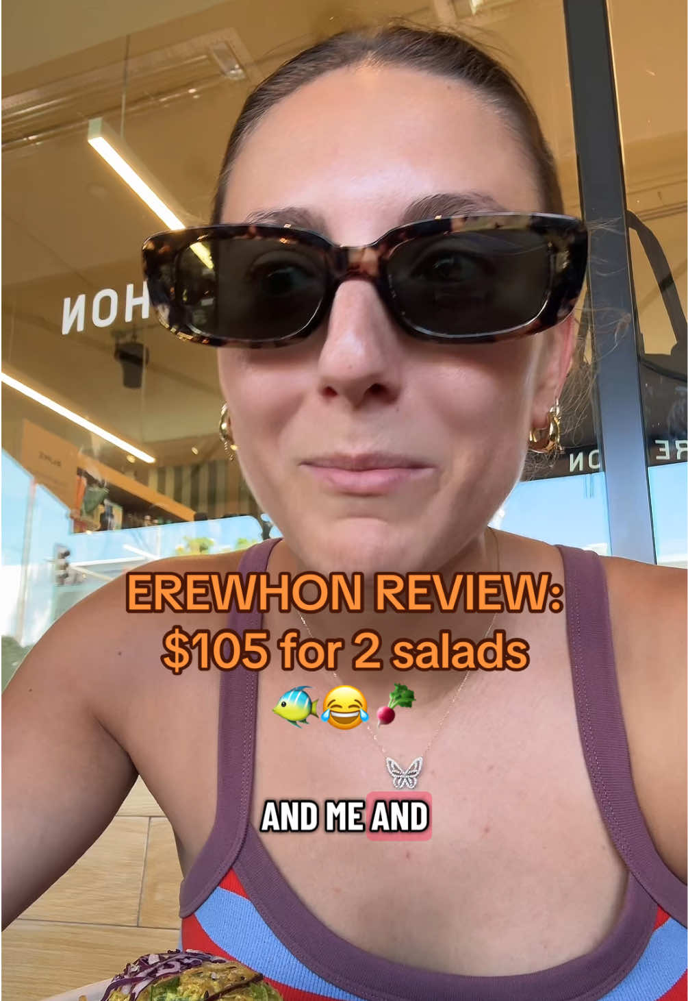 $105 for 2 salads I’m literally screaming 😂 @Erewhon (sorry for the sound) #erewhon #erewhonmarket #erewhonhaul #erewhonreviews #beverlyhills 