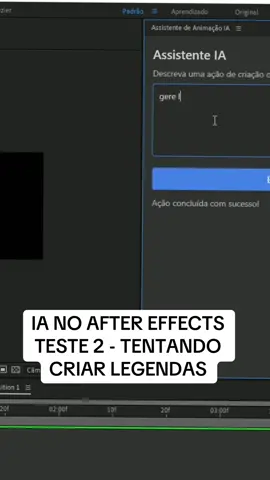 Preciso ensinar a IA a criar legendas separadas, e alinhas elas na timeline :)  #editorvideo #aftereffects #videoeditor #ia #viral 