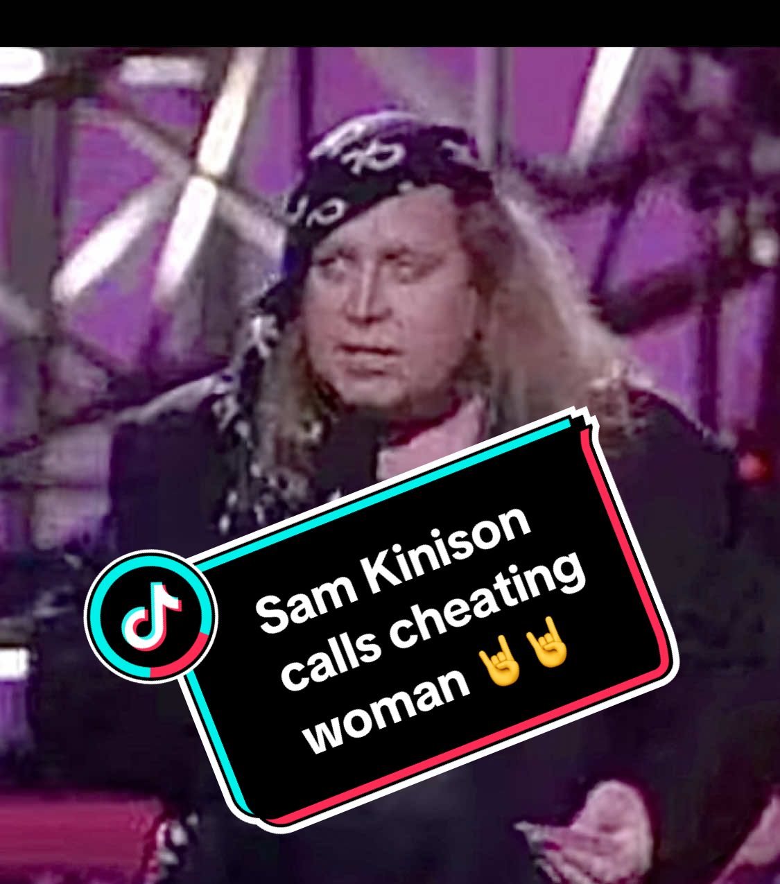 Man catches his wife cheating on him with his own brother.  Sam Kinison calls her love while on stage at his show 