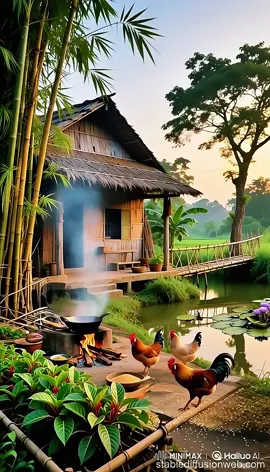 “Bạn có đang mơ về những ngày tháng bình lặng, thức dậy trong bầu không khí trong lành của quê hương”#canhqueyenbinh #boconganh #chualanh #foryou #hoainiem 