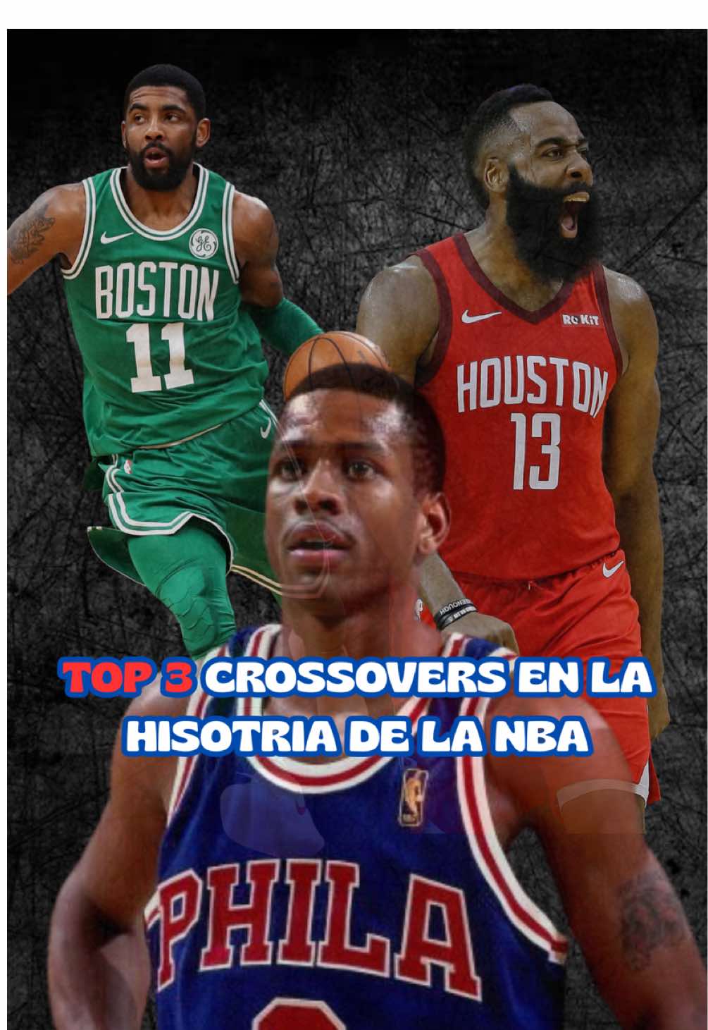 Top 3 crossovers NBA 🔥🏀 Iverson, Kyrie o Harden… ¿quién tiene el mejor? 👀 #NBA #crossover #cross #iverson #top3 