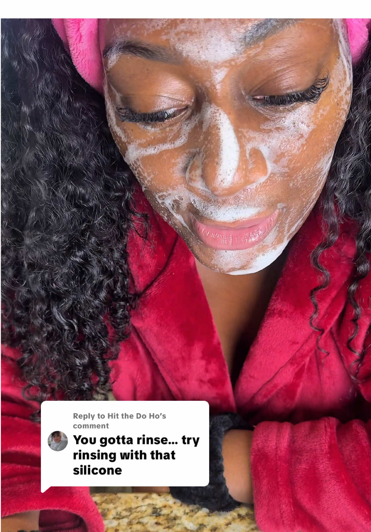 Replying to @Hit the Do Ho I do use it to rinse as well as you can see 😌 these cleaning devices are made for a reason, try it out if you haven’t.  #siliconefacebrush #facebrush #skincareroutine #skincaretips #tiktokshopcreatorpicks