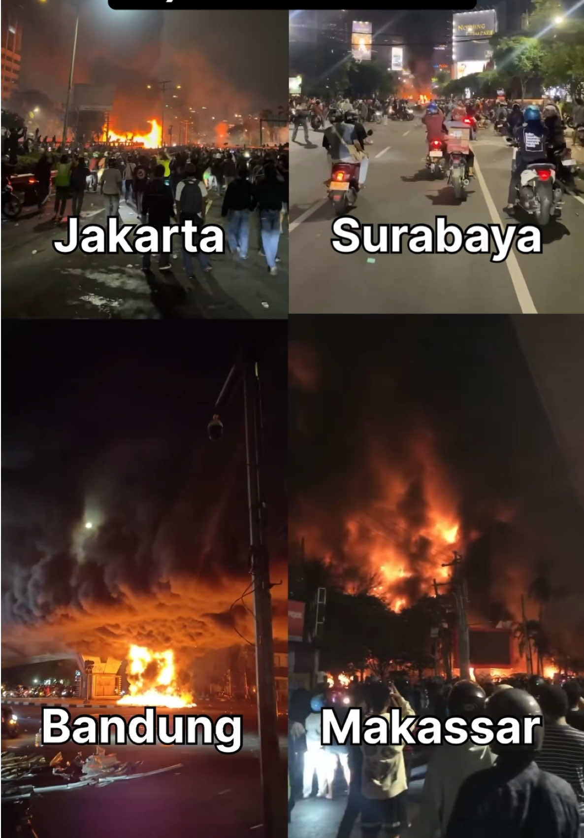 Gak nyangka suasana bisa se chaos ini 🥺 Lekas pulih tanah airku 🇮🇩 #demodpr