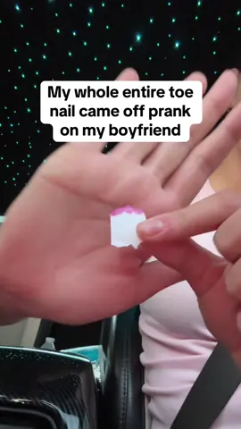 the whole time i’m trying to convince him it’s my real nail 😆😆😅 @Ryan and Maeve  #tiktok #boyfriend #relatable #Relationship #fyp #maeveplusryan #prank #trending #harmlessprank #couples #foryoupage #couplecontent #couplecomedy #couplegoals #tiktoktrend #couple 