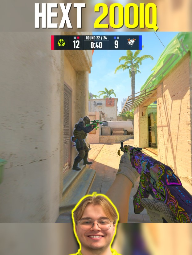 🔥 200 IQ Ninja Move - HexT JUMPSCARES Virtus.Pro! 😱 #cs2 #blast