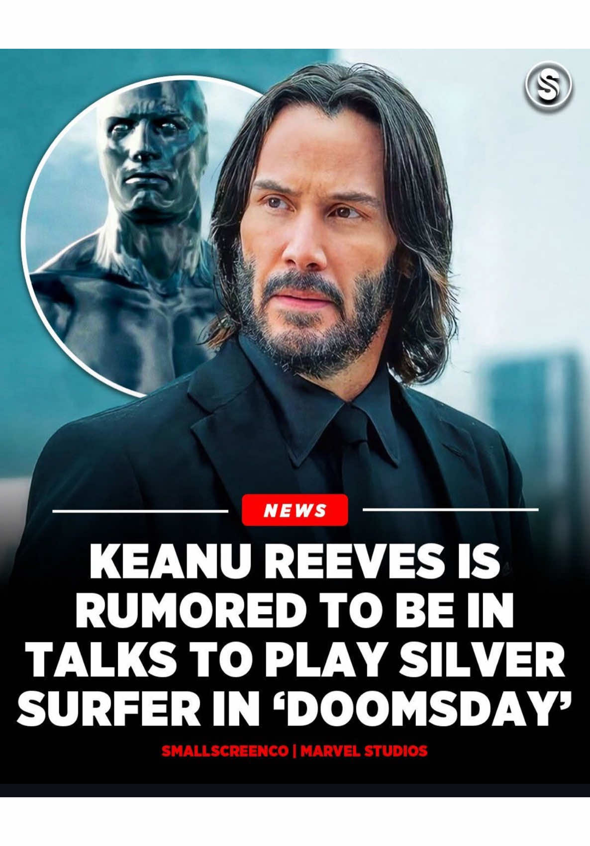 Keanu Reeves playing silver surfer in the Doomsday movie #keanureeves #silversurfer #doomsday #marvel #marvelmovies 