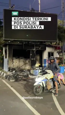 Kondisi Terkini Pos Polisi di Surabaya isuk iki, 30 Agustus 2025.