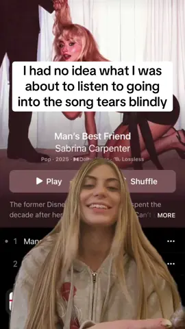 My reaction got me rolling 🤣 this is my fav off the album!! #sabrinacarpenter #mansbestfriend #tears #crazy #reaction @Sabrina Carpenter 