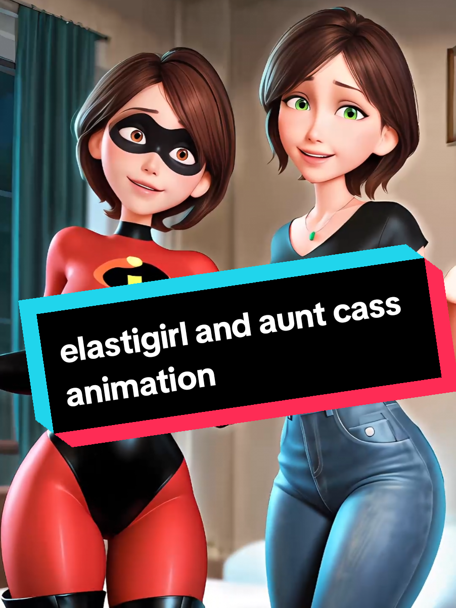 Elastigirl and Aunt Cass animation #elastigirl #auntcass #animation #theincredibles #pixar OG by @July Leguizamon 