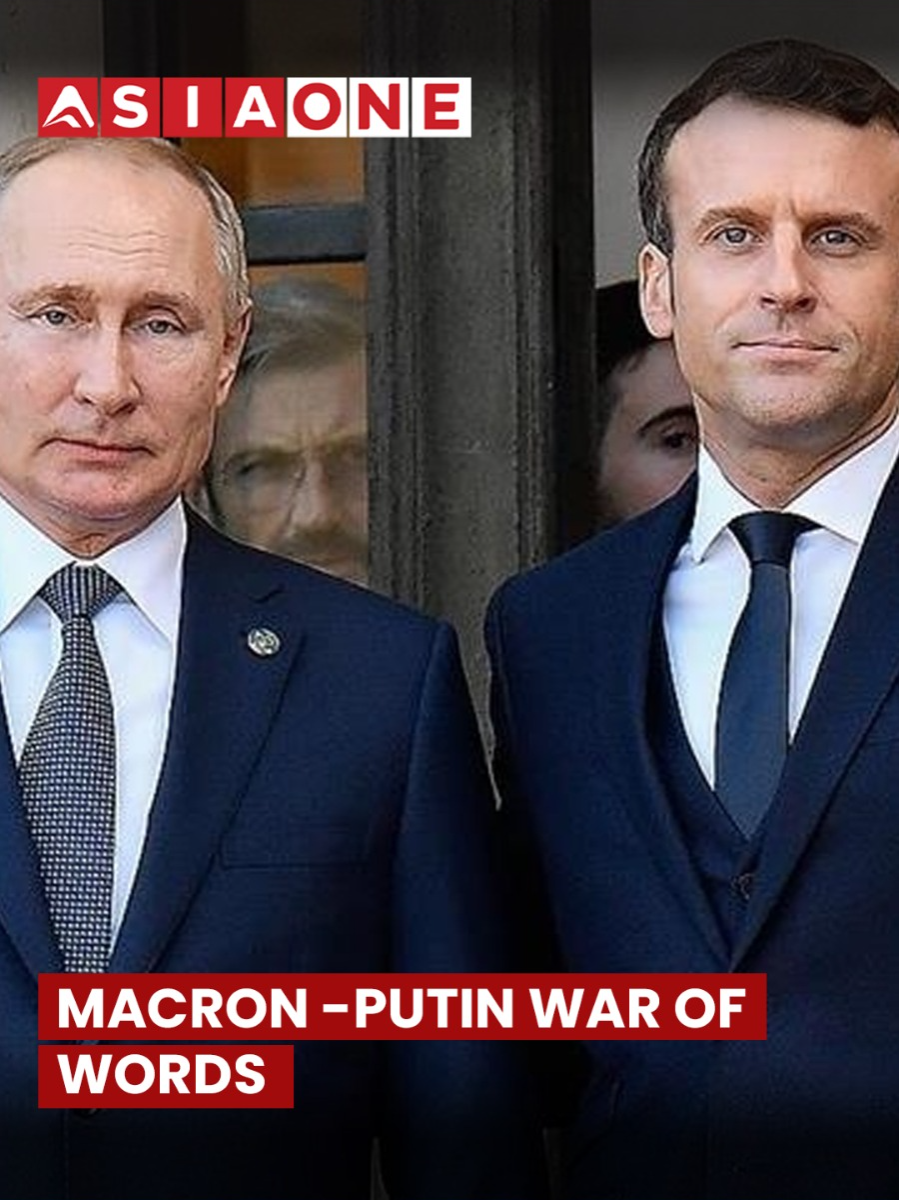 Macron-Putin War Of Words  | Asia One News #AsiaOne #EnglishNews #asiaone #putin #macron #trending #foryoupage