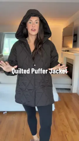 The most gorgeous quilted puffer jacket for Fall into Winter! 🍂🍁#jacket #pufferjacket #quiltedjacket #falljacket