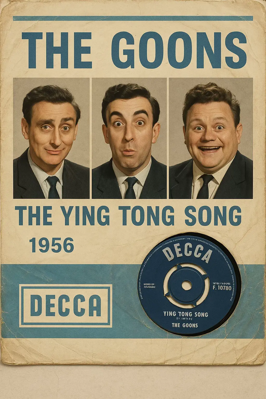 A slice of British comedy anarchy that stormed into the charts during the dawn of rock ’n’ roll. The Goons — Spike Milligan, Peter Sellers, and Harry Secombe — delivered pure nonsense with irresistible charm, turning a two-chord joke into a national hit. More than just a novelty, it captured the playful irreverence of post-war Britain, proof that laughter could sit side by side with music on the airwaves. Its absurd chorus became a badge of Goons fandom, a sound of silliness that still resonates with collectors and comedy lovers alike. #vinylrecords #thegoons #1950smusic #comedyclassics #britishhumour London, England