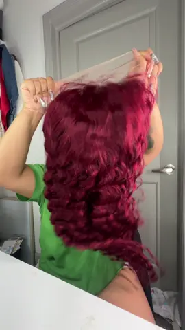 My fav~~This is definitely the best hair I found in tiktok shop!! 13x6 lace 99j deep wig from @Cheetah Beauty Hair Shop 