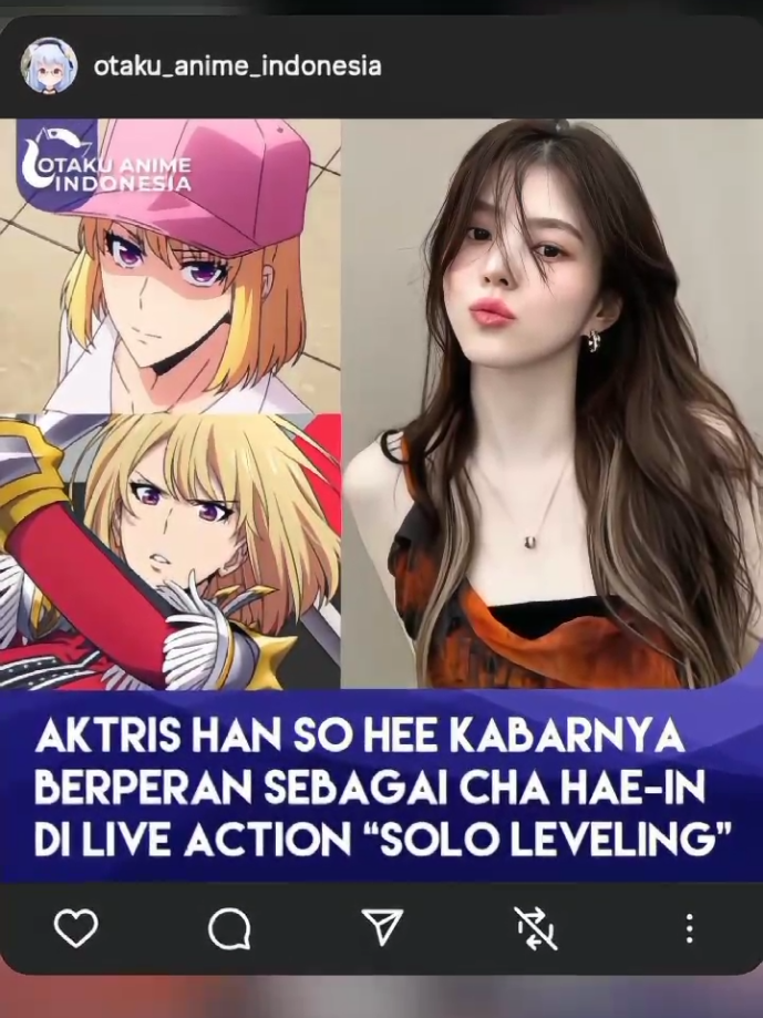 #ábayy :ini sii bakal pecah banget aseli 😍😍 - - #hansohee  #sololevelingliveaction #chahaein #fyp 