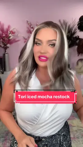 Tori in iced mocha high quality heat friendly low density synthetic free parting lacefront wig #affordablewig #naturalwigs #freepartwig 