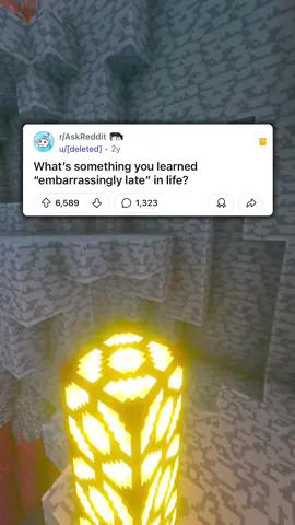 What’s something you embarrassingly only figured out much later in life? . . #reddit  #redditstorytime #askreddit #redditreadings #minecraftparkour 