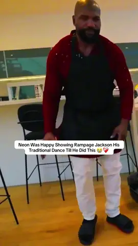 Neon Was Happy Showing Rampage Jackson His Traditional Dance Till He Did This 😭❤️‍🩹 #n3on #n3onclips #rampagejackson #fyp #viral 