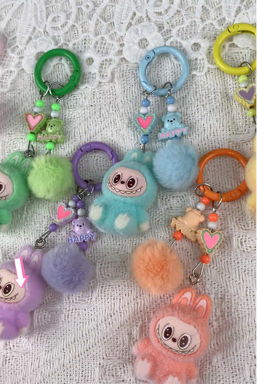 Finally gathered all the colors ﻿#labubu#lafufu #keychains#pursecharm#bagcharm