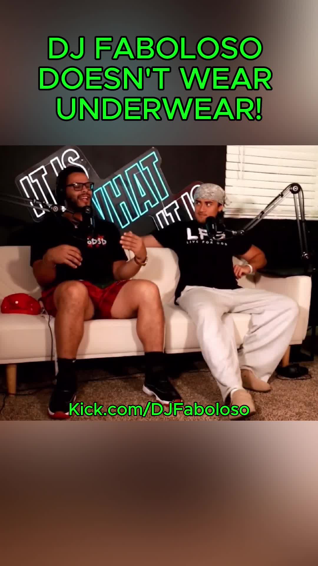 😳 NO WAY HE DOESN'T WEAR UNDERWEAR! 😳 #kick #twitch #djfaboloso #funny #fyp