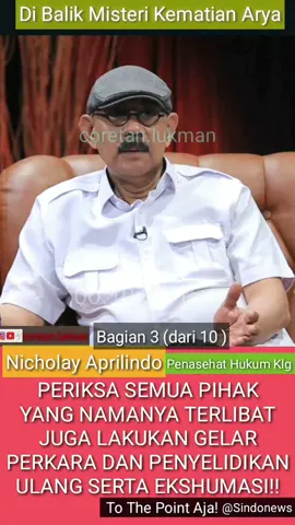 Bagian 3. Gelar Perkara dan Penyelidikan ulang kasus ADP #arya #adp #diplomat #tppo #fyp 