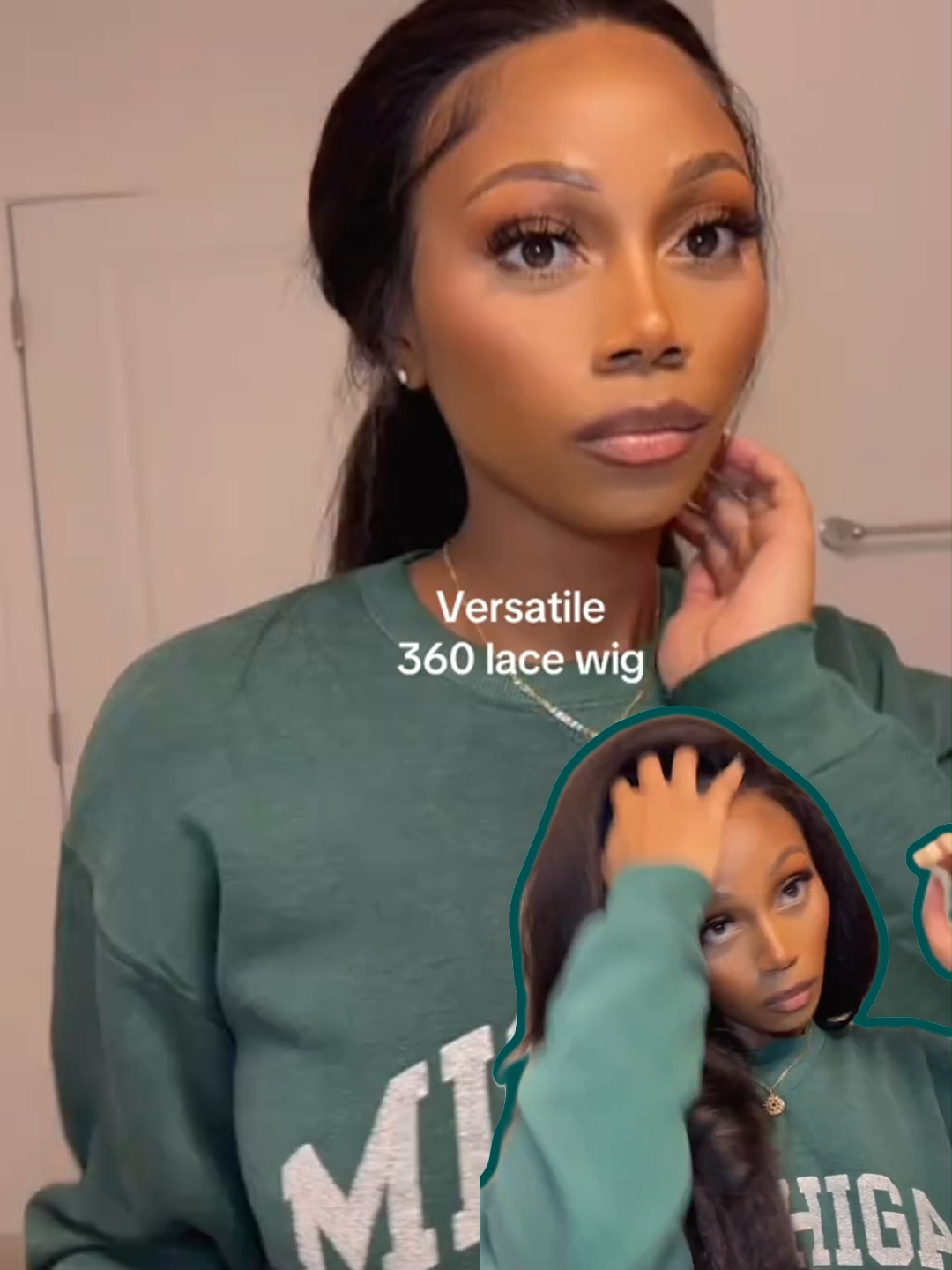 360 lace wig, endless styles and curls to create! Unleash your creativity and grab yours now!💕😍hair:360 glueless kinky straight 22 inch wig