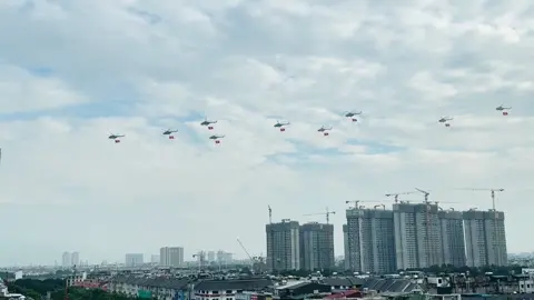 Trực thăng tổng duyệt sáng nay 30/8/2025. Ngắm toàn cảnh luôn!  #a80 