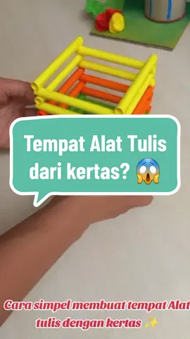 Bisa buat tempat alattulis dari kertas? 😱 #craft #art #DIY #alattulis #idekreatif #miss_artandcraft #artandcraft #fyp #viral #fypシ゚ #kerajinankertas #kerajinantangan 