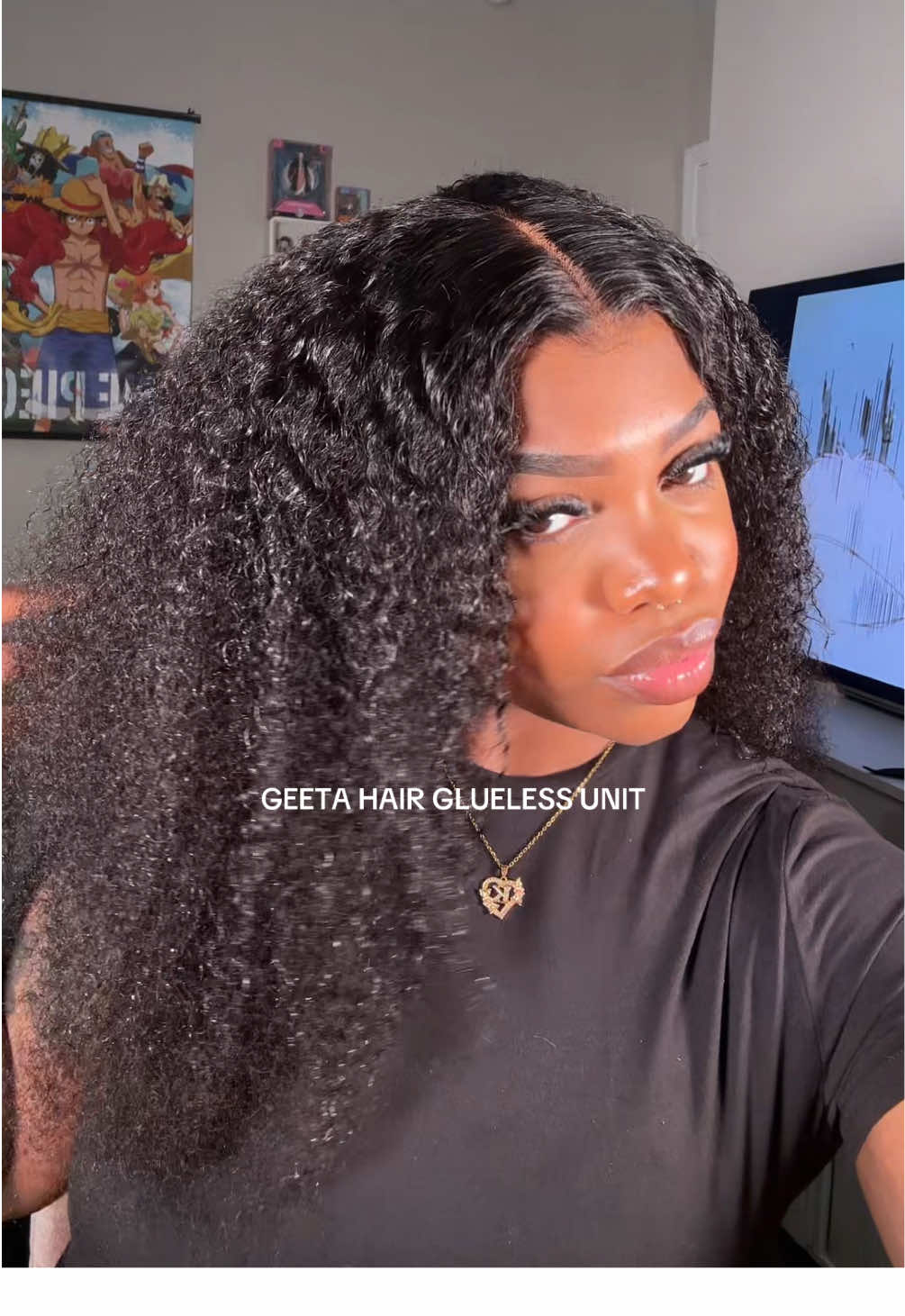 @Geeta Hair @Geetahairbeauty super fluffy and full!💗 #geetahair #gluelesswig #kinkycurly 