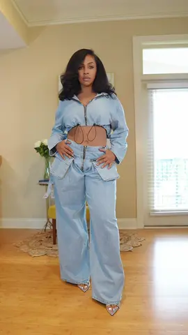 Effortless style meets statement fashion 💙 This two-piece set is the upgrade your wardrobe needs. #StreetStyle #TwoPieceSet #BoldAndEffortless #OOTDInspo   