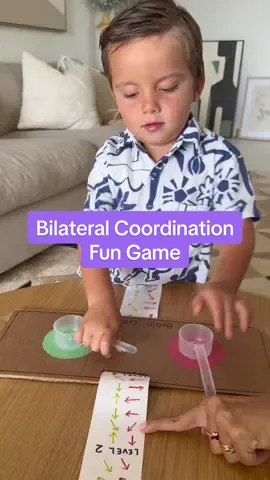 A game that builds bilateral coordination, sequencing, and focus #finemotorskills #ot #prek #vpk #toddlermom 