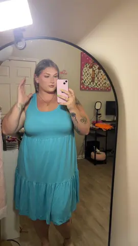 Love me a cute comfy dress! 🩵 #tiktokshop #dress #plussize #obsessed #comfy 