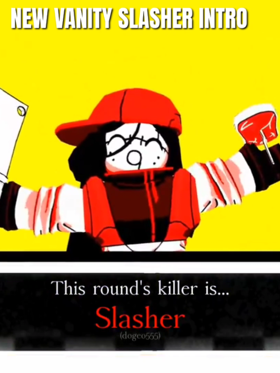NEW VANITY SLASHER INTRO FOR THE FORSAKEN UPDATE. IT'S NOT OUT YET DUE TO ISSUES BUT SOMEONE MANAGED TO GET FOOTAGE BEFORE THE GAME GOT DOWN. #forsaken #robloxforsaken #forsakenroblox #roblox #damnation #vanity #butchervanity #update #fyp 