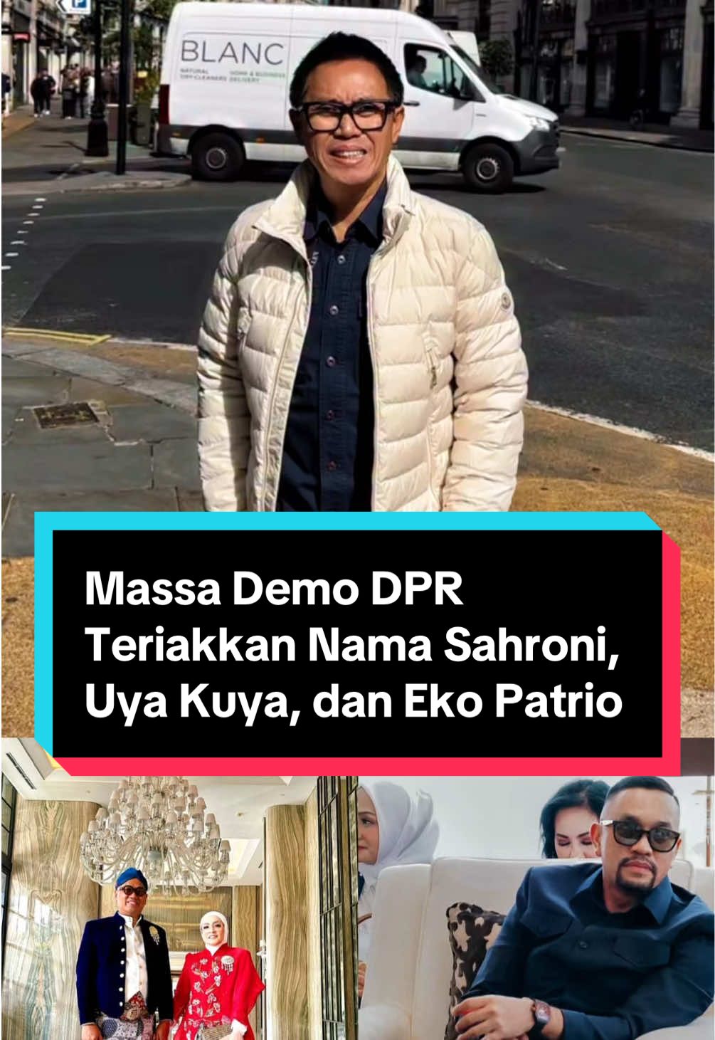 Massa Demo DPR Teriakkan Nama Sahroni, Uya Kuya, dan Eko Patrio