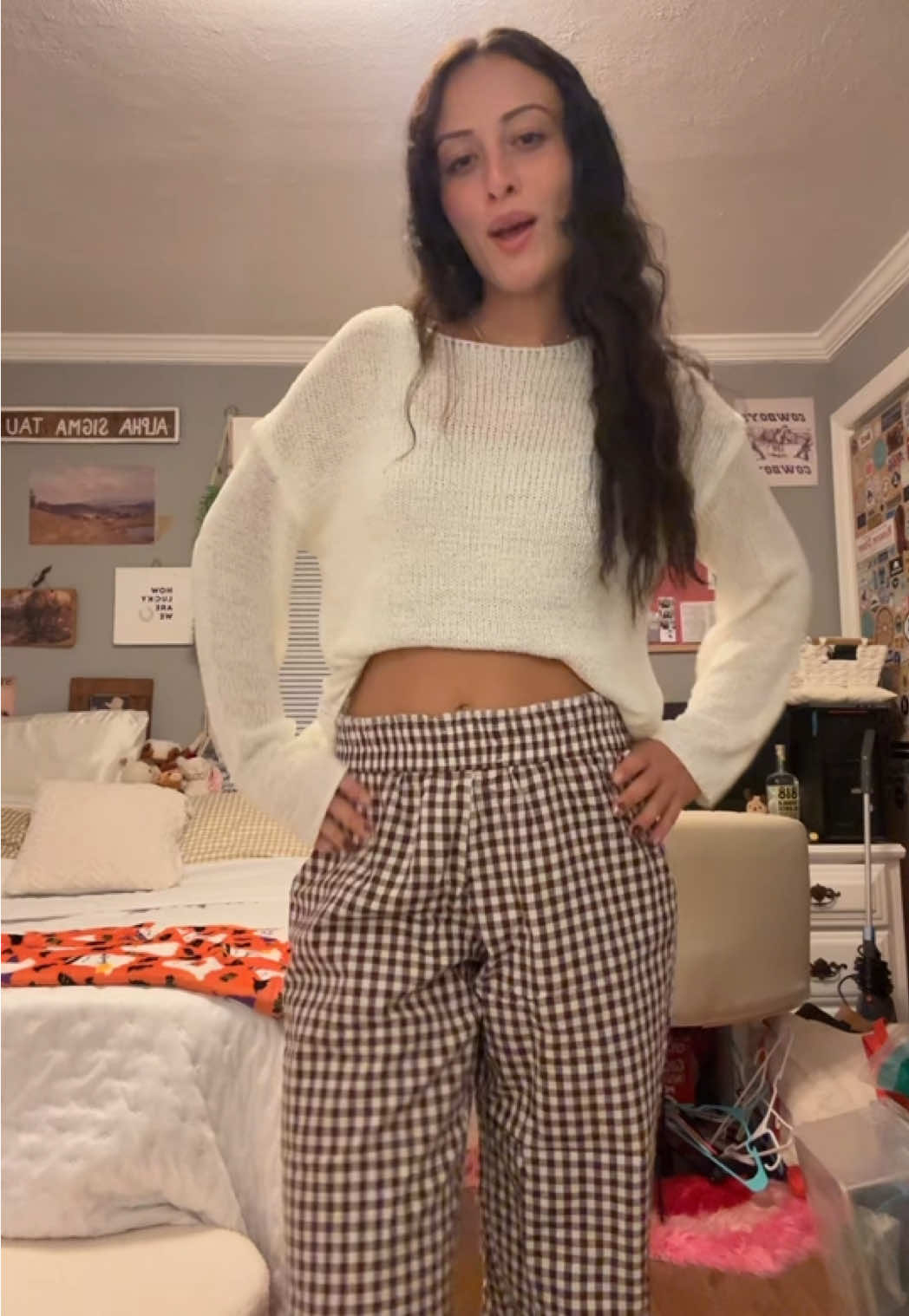 cute and comfy little fall outfit inspo #fallfashion #outfitinspo #fashiontiktok #sweaterweather #gingham 