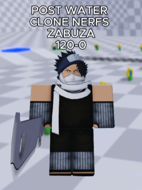 ABA Zabuza Post water clone extend nerfs 120-0 | Zabuza 120-0 #animebattlearena #aba #roblox #Zabuza #naruto