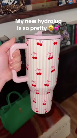 I swear by these water bottles so when I saw they had a cherry one I ordered it asap! #hydrojug #tiktokshopfind #musthave #fyp 
