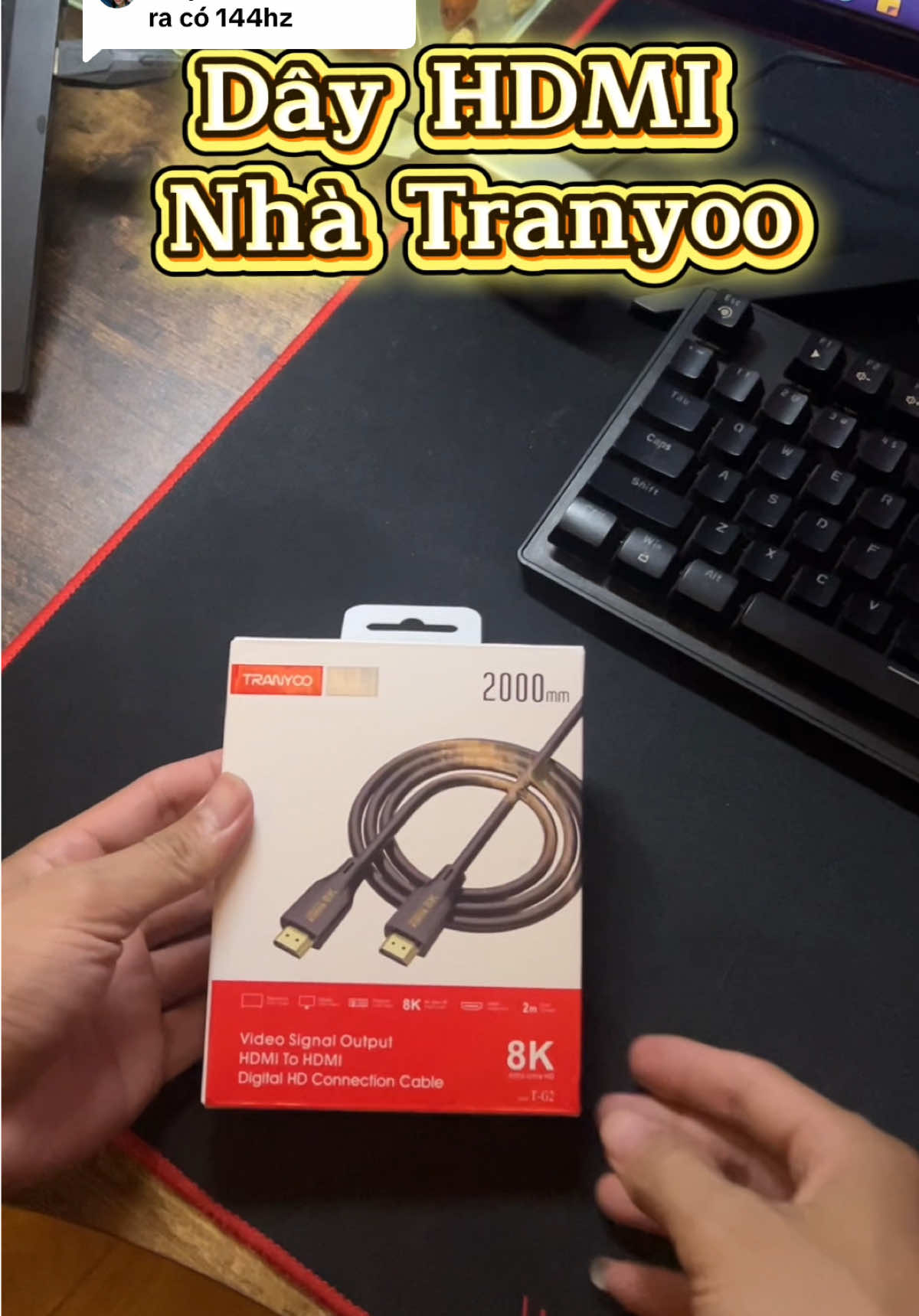 Trả lời @Tom anh có thể đung dây DP hoặc Dây TypeC nha #tuhuyreview #hdmi 